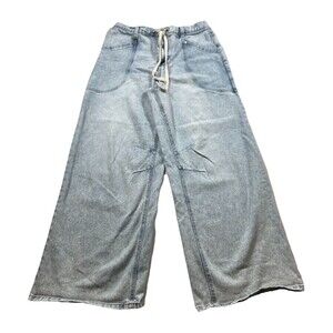 Celebrity Pink Wide Leg Jeans Drawstring Waist Women’s 11 Stretch Baggy